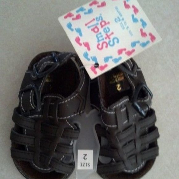 Baby Girl's Size 2 Infant Brown Sandals NWT - Picture 2 of 7